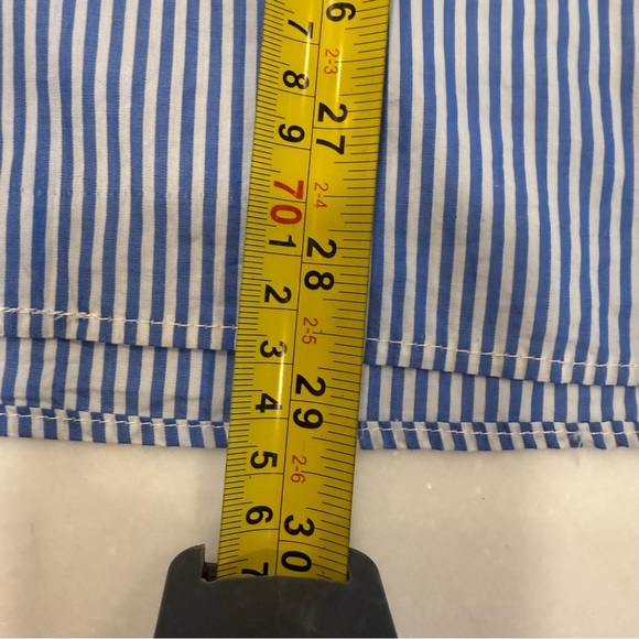 Ralph Lauren Mens M Blue & White Striped Long Sleeve Button Down Shirt Pink Pony - Picture 10 of 10